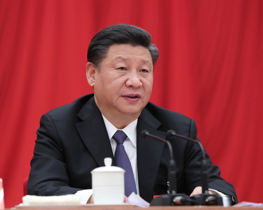 中國共產(chǎn)黨第十九屆中央委員會第三次全體會議，於2018年2月26日至28日在北京舉行。中央委員會總書記習近平作重要講話。新華社記者 鞠鵬 攝