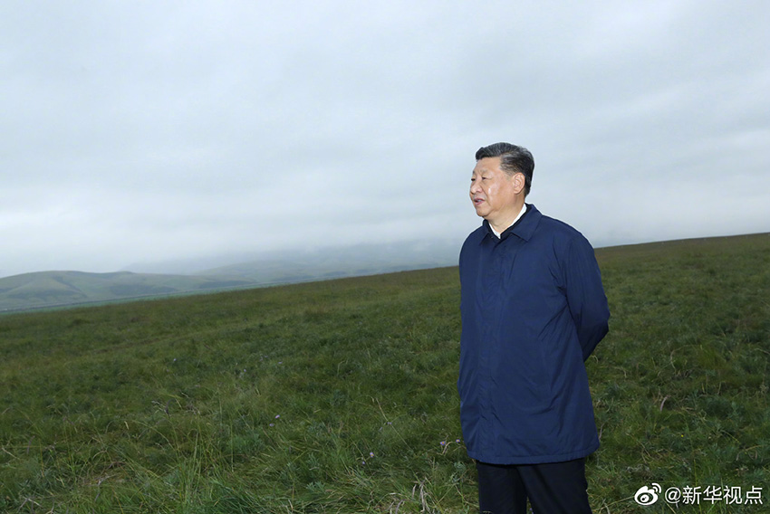 8月20日下午，中共中央總書記、國(guó)家主席、中央軍委主席習(xí)近平抵達(dá)甘肅省張掖市山丹縣，前往山丹培黎學(xué)校和山丹馬場(chǎng)考察調(diào)研，了解當(dāng)?shù)芈殬I(yè)教育培訓(xùn)和祁連山生態(tài)環(huán)境修復(fù)保護(hù)等情況。 新華社記者 鞠鵬 攝