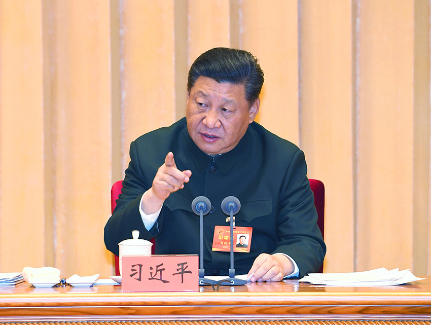 1月4日，中央軍委軍事工作會議在北京召開。中共中央總書記、國家主席、中央軍委主席習(xí)近平出席會議並發(fā)表重要講話。 新華社記者 李剛 攝