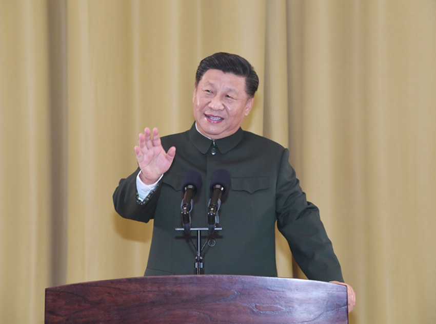 12月20日，中共中央總書記、國家主席、中央軍委主席習近平視察中國人民解放軍駐澳門部隊，代表黨中央和中央軍委向駐澳門部隊全體官兵致以誠摯的問候。這是習近平發(fā)表重要講話。 新華社記者 李剛 攝