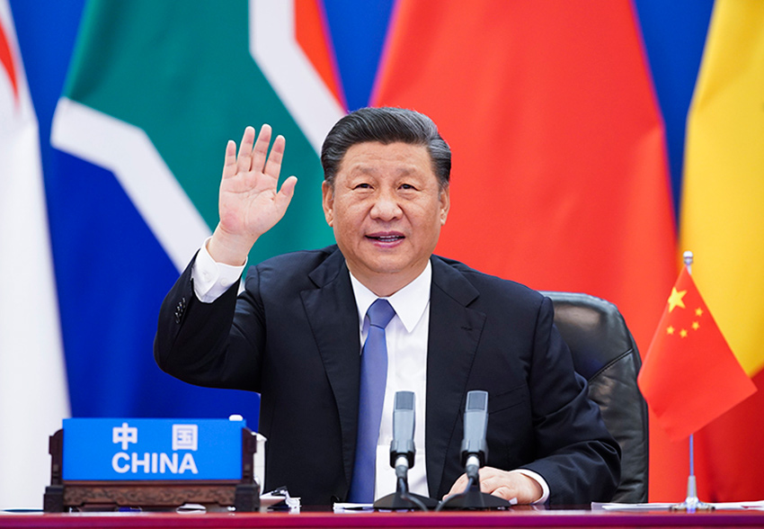6月17日晚，國家主席習近平在北京主持中非團結抗疫特別峰會並發(fā)表題為《團結抗疫　共克時艱》的主旨講話。本次峰會由中國和非洲聯(lián)盟輪值主席國南非、中非合作論壇共同主席國塞內加爾共同發(fā)起，以視頻方式舉行。 新華社記者 黃敬文 攝