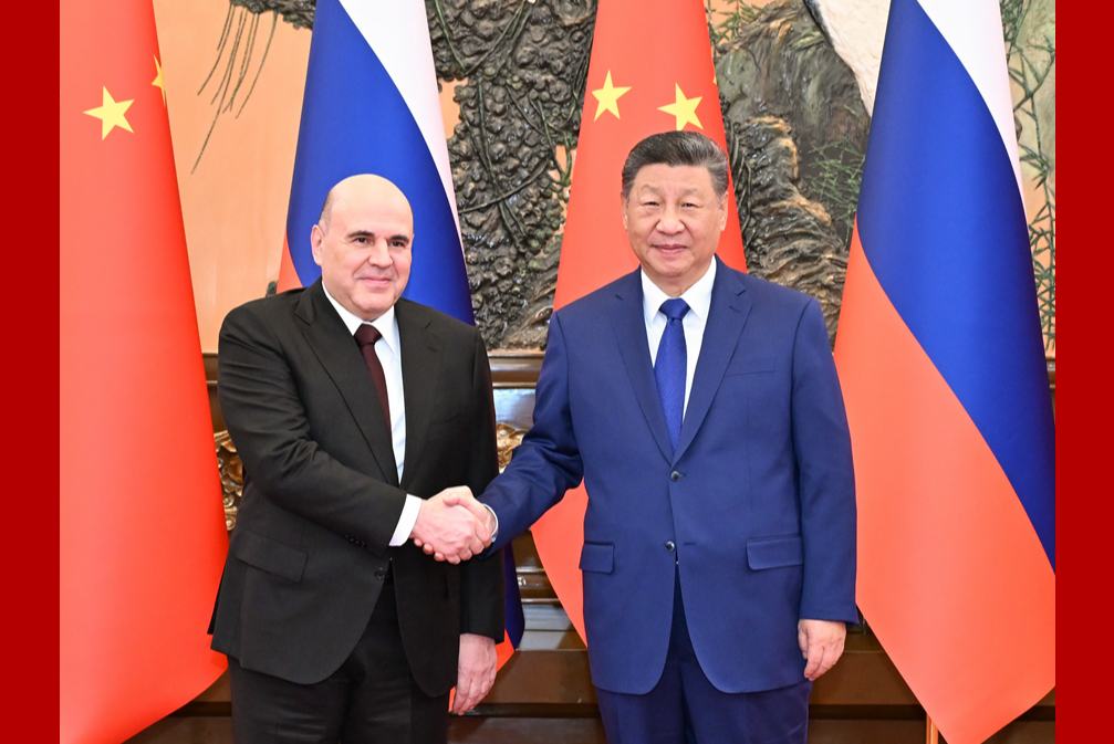 習近平會見俄羅斯總理米舒斯京